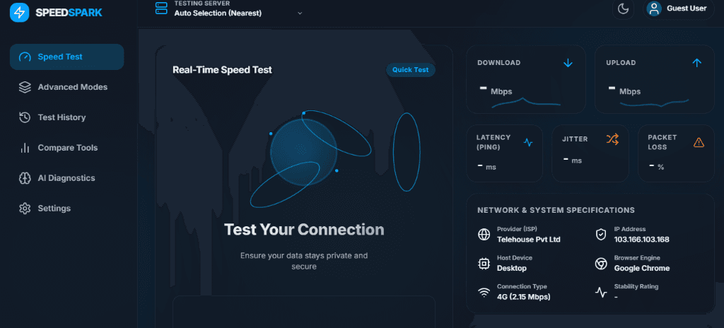 SpeedSpark Speed Test